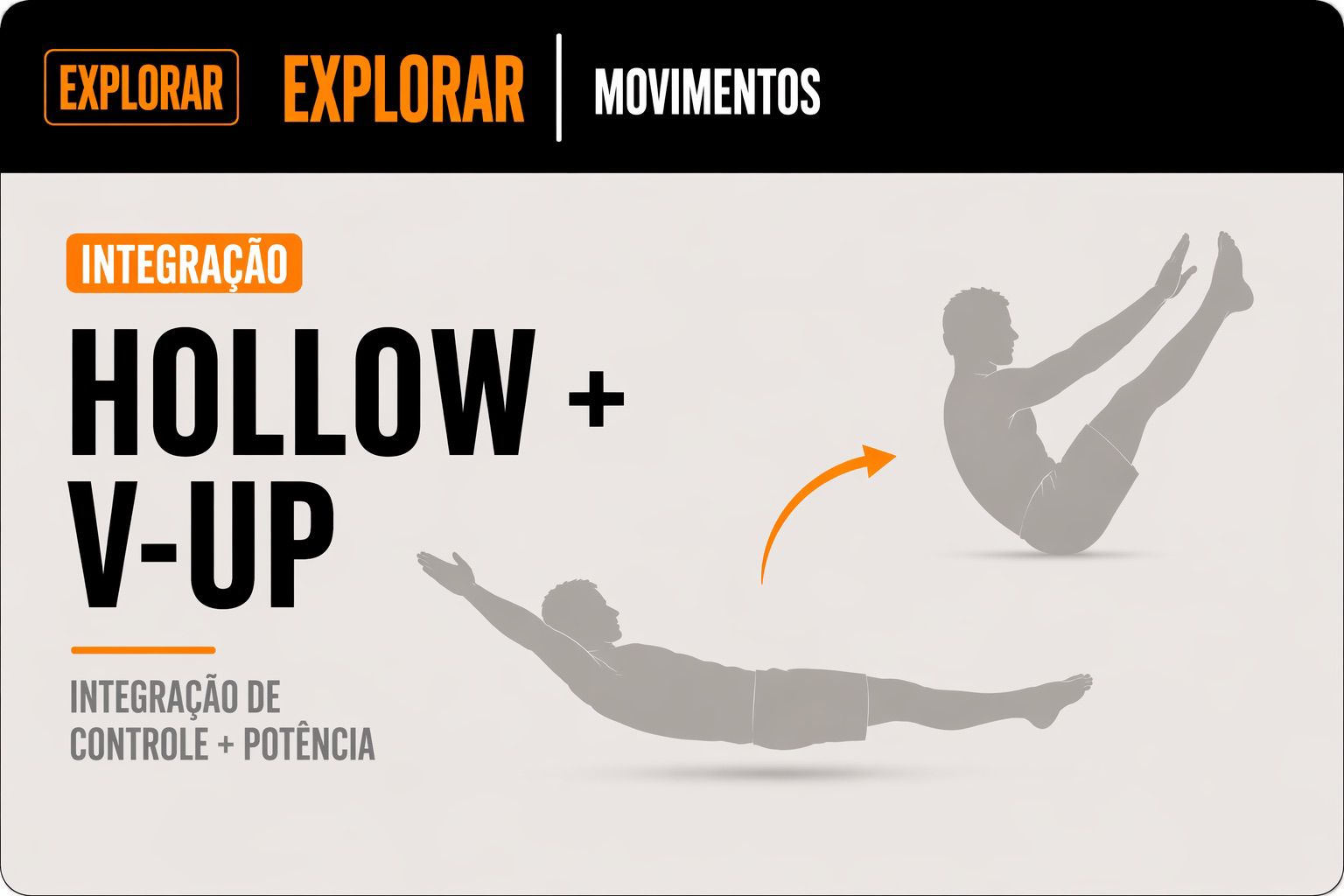 Movimento Hollow + V-Up da Linha Metabólica